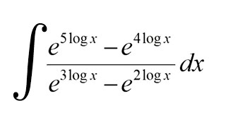 Integral e^5log x - e^4log x / e^3log x - e^2log x NCERT Integral  Miscellaneous question 8 