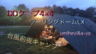 DDタープとツーリングドームLXで雨のキャンプ