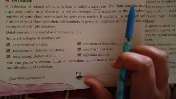 Class 8/ lesson 2/learn about database