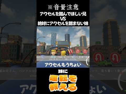 絶対にアクセルを踏まない妹vsアクセルを踏んでほしい兄【妹に運転を教える】