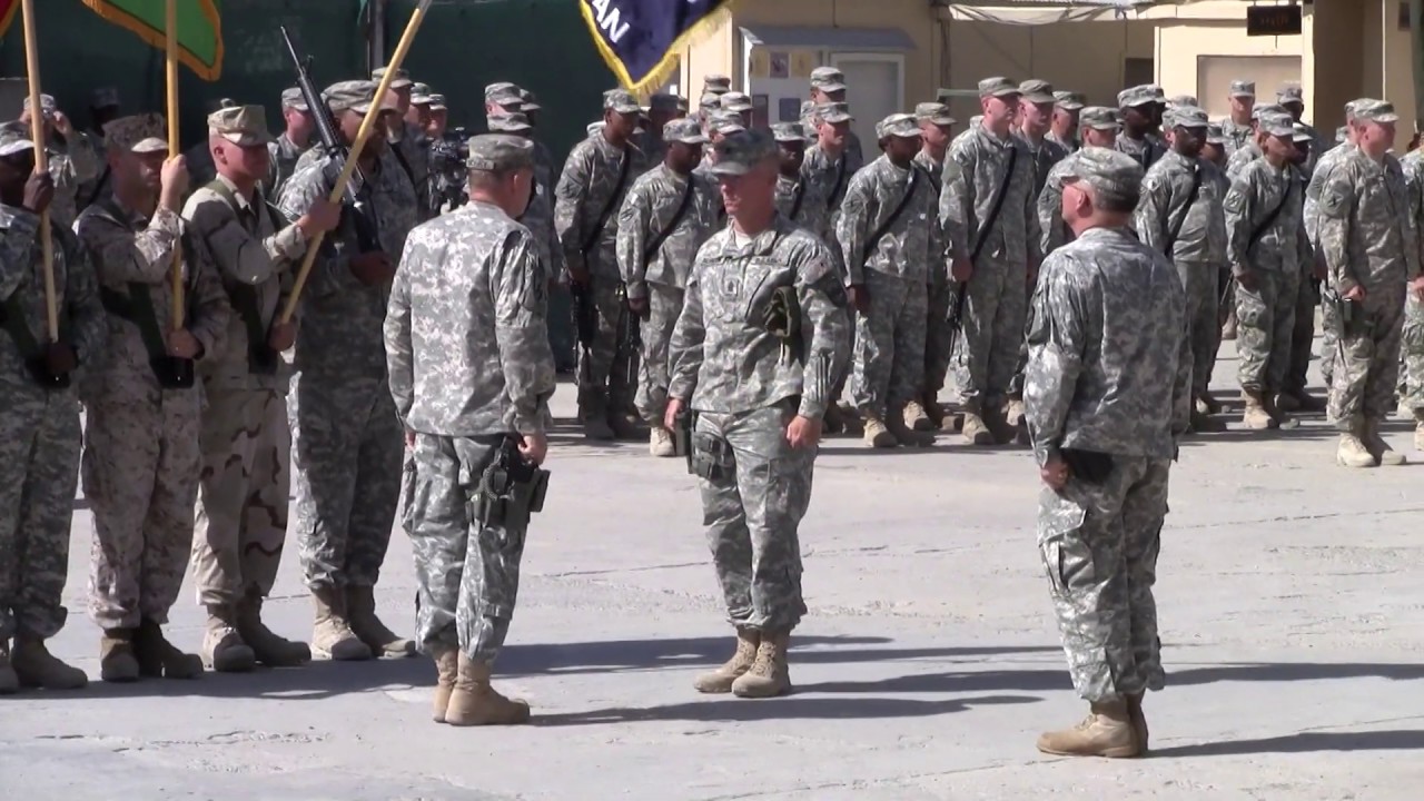 Transfer of Authority casing the colors Camp Phoenix
