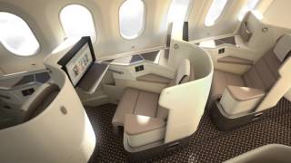 SAUDIA new Boeing 787-9  Dreamliner interior المقصورة الداخلية لطائرة بوينج 9- 787 دريم لاينر