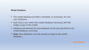 Sybase model database