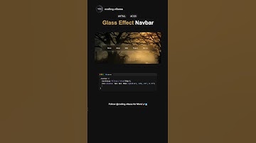Glass Effect Navbar using HTML and CSS! 🤯 #shorts