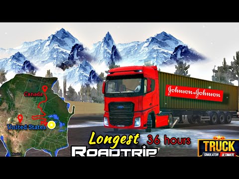 Truck Simulator Ultimate Longest Road Trip Canada To United States Gameplay 