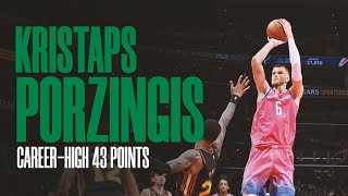 Kristaps Porzingis career-high 43 points vs Atlanta Hawks ()