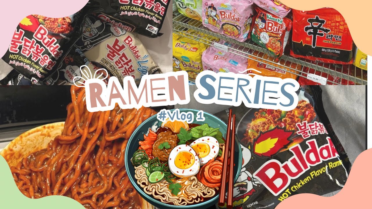 Trying EVERY korean SPICY Buldak Ramen Noodle Flavor!! 🍜🎀 - YouTube