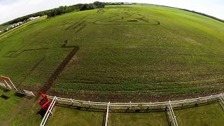 Corn Maze Cutting Timelapse | Bioware Anthem Maze Design | Edmonton Corn maze 2017