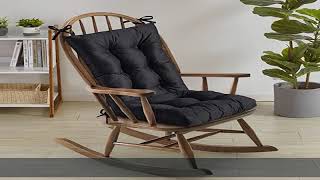 Sweet Home Collection Rocking Chair Cushion Premium Tufted Pads Non Skid Slip Backed Set of Upper a