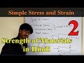 Simple stress and strain | Strength of Materials in  Hindi lecture 2