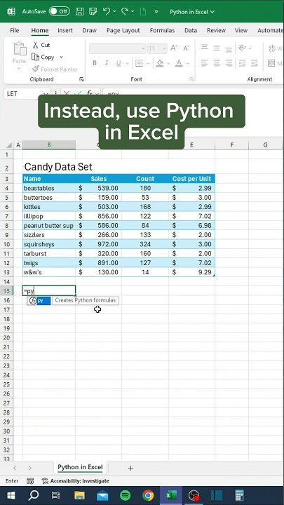 Python in Excel‼️ #excel #python