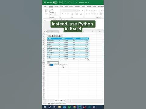 Python in Excel‼️ #excel #python - YouTube
