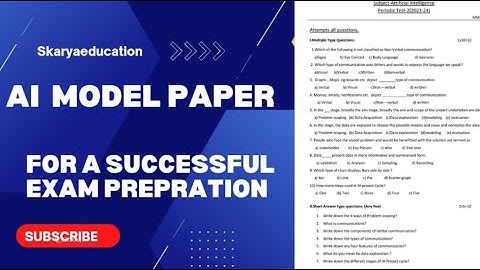 Artificial Intelligence |Question Paper(2023-24) | PT - 2 | #class 9|CBSE|
