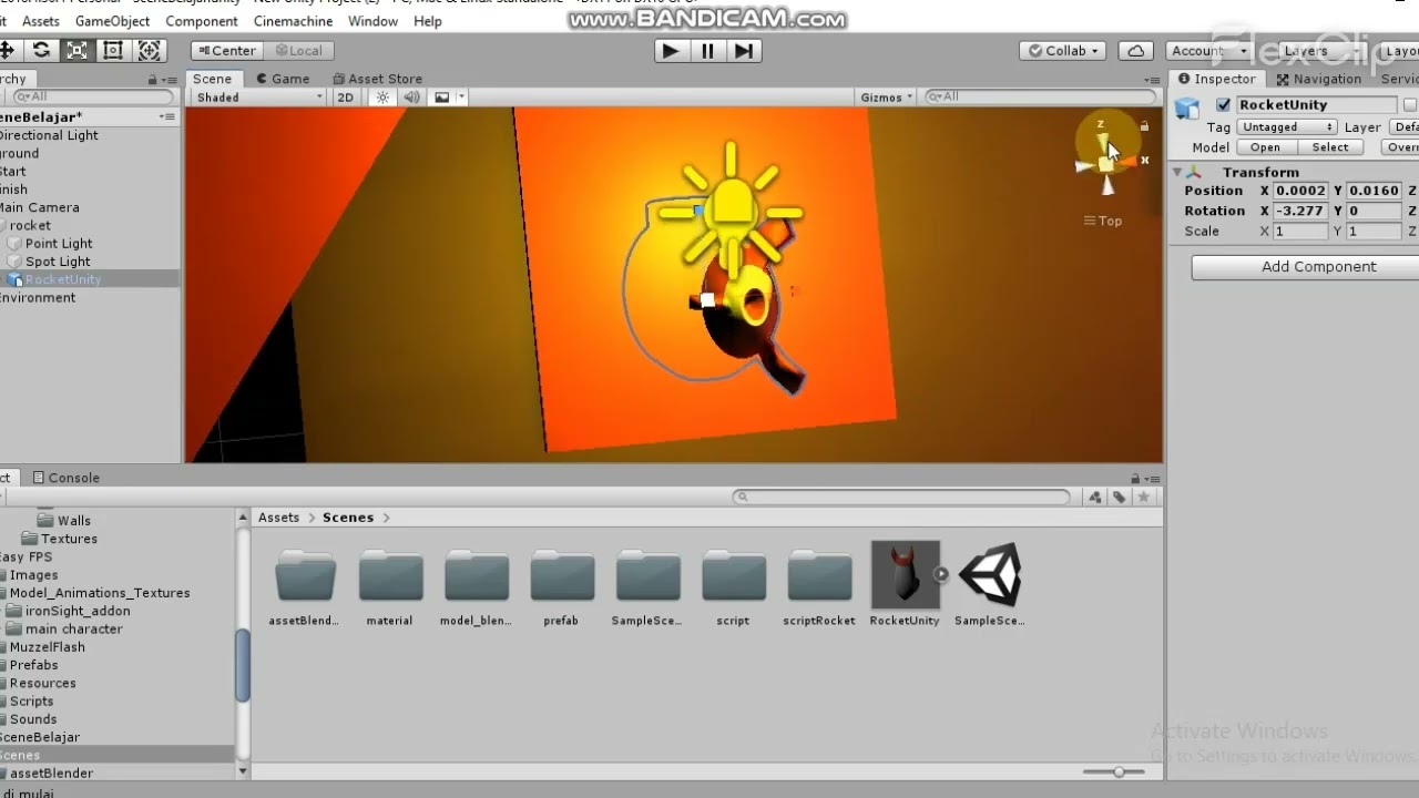 Export Format Blend (default blender) ke Format Fbx (unity)