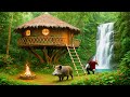 Building a Bamboo Treehouse on a Giant Tree | The Challenge of Building a House in the Rainforest
