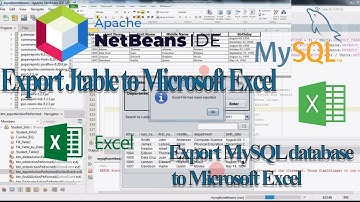 Netbeans 15 with MySQL Programming #16: Export MySQL data to Excel Export Jtable to Excel