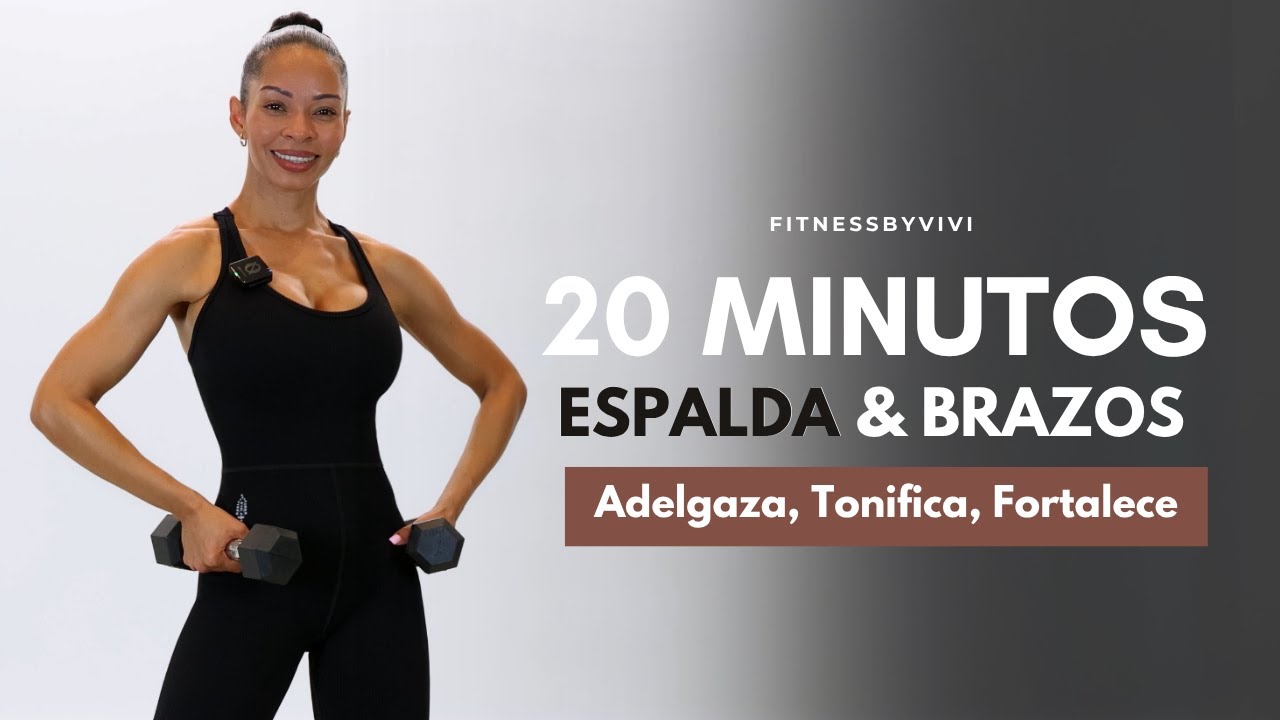 Ejercicios para Adelgazar Brazos y Espalda | Rutina Express 20 minutos