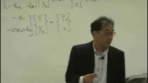 [Lecture 17-7: Review & Vibration absorber] Mechanical Vibration by Prof. Yang-Hann Kim at KAIST