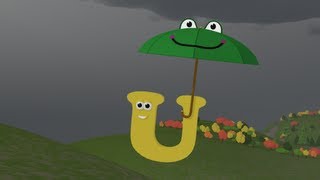 The Umbrellas help the Letters stay dry! (Learn about the letter U with  Shawn the Train) 