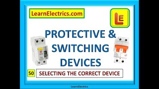 PROTECTIVE, SWITCHING DEVICES AND FUNCTIONS