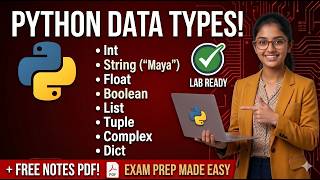 Python Data Types: Int, Float, List, Tuple, Dict & More | Class 12 Semester 3 | COMS & COMA