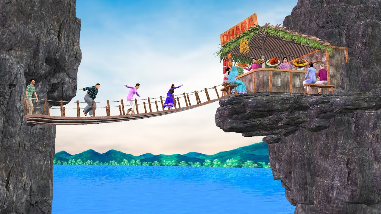 लटकता हुआ पहाड़ ढाबा Hanging Mountain Dhaba For Free Food comedy Hindi Kahaniya