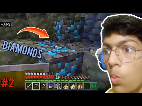 I FOUND DIAMONDS IN MINECRAFT SURVIVAL SERIES #2 - YouTube