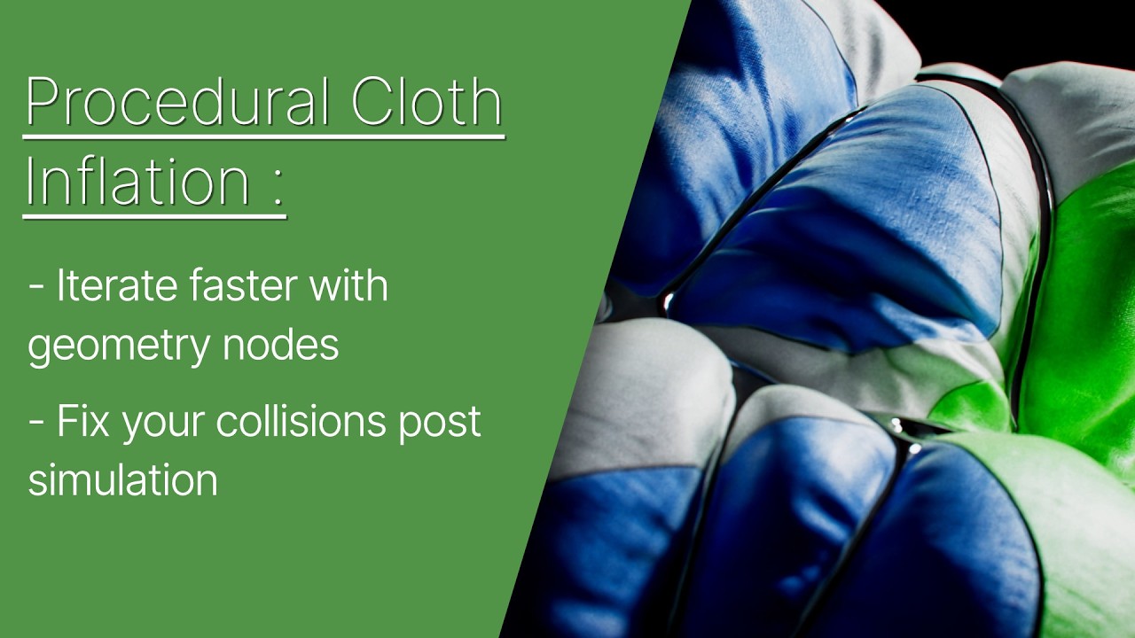 BLENDER GEO NODES - Procedural Cloth Inflation Effect Tutorial -