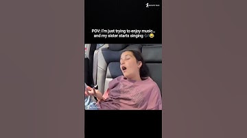 💚POV: I’m just trying to enjoy music… and my sister starts singing 🎶😂 #trending #viralvideo #shorts