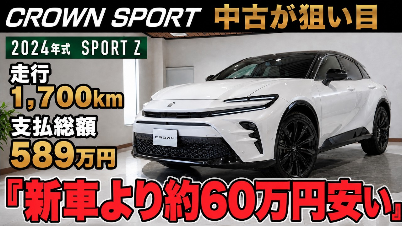 限定1台】クラウンスポーツ中古車を徹底解説！走行約1,700kmのSPORT Z