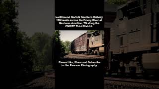 Northbound Norfolk Southern Railway 178 heads across the Emory River at Harriman Junction, TN.