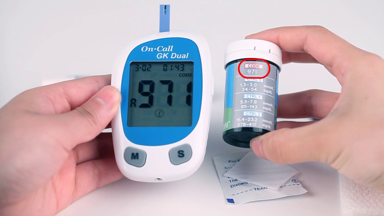 Blood KETONE Meter + Blood GLUCOSE Meter On Call GK Dual function