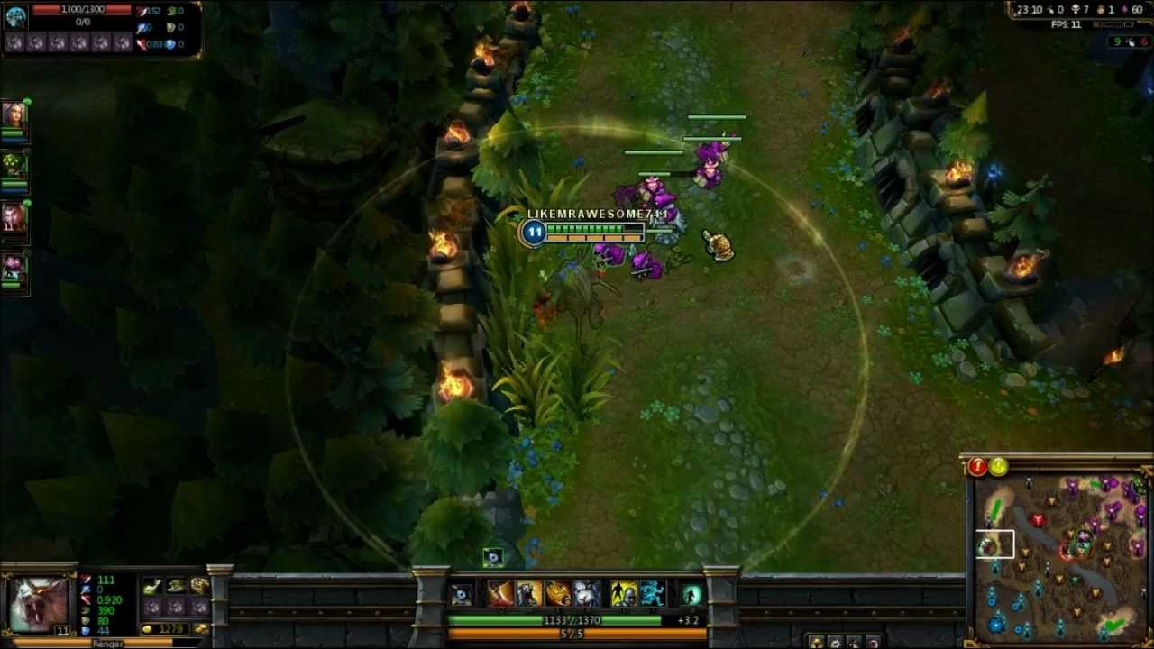 WTF WTF WTF T_T (lol) playing as Rengar... hack?