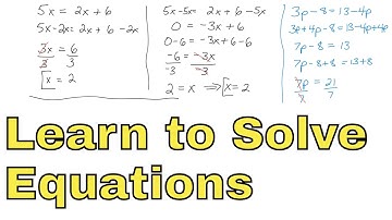15 - Solving Equations with Variable on Both Sides, Part 1