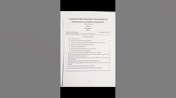 International Business Environment question paper 2017 Mcom. 2nd sem. kuk