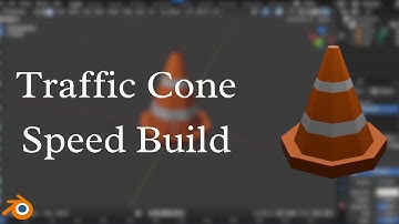 3D Traffic Cone Model Speed Build | Blender 4.0