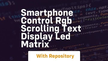 smartphone control rgb scrolling text display led matrix