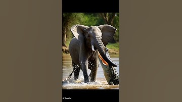 crocodile attack elephant #elephant #crocodileattacks #crocodile #animals #shorts