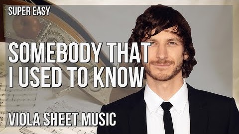 SUPER EASY Viola Sheet Music: How to play Somebody That I Used To Know  by Gotye
