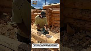 Crazy Log Cutting Hack #Woodworking #ConstructionLife #ToolTok