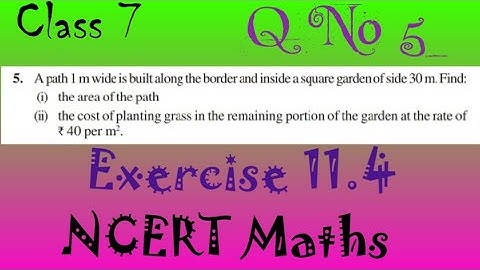 Q 5 Ex 11.4-perimeter and area- chapter 11- Maths class 7 th NCERT . Chapter 11 maths, exercise 11.4