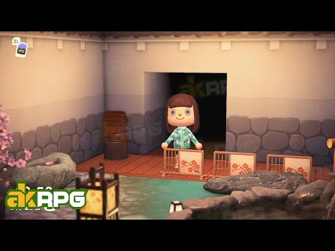 Animal Crossing New Horizons Cozy Japanese-style room Spa/Bathhouse Room Design