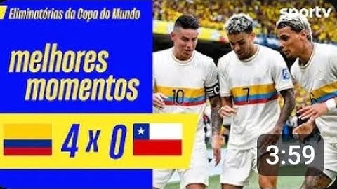 Colômbia 4 X 0 Chile melhores momentos 10 rodada