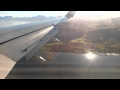 Stunning veiw on final approache and landing With SAS 737-800 in Narvik/Harstad Evenes airport.