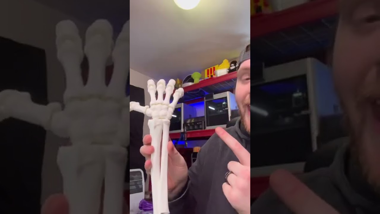 Flexi Skeleton Hand 💀🎃 Model By FlexiFactory