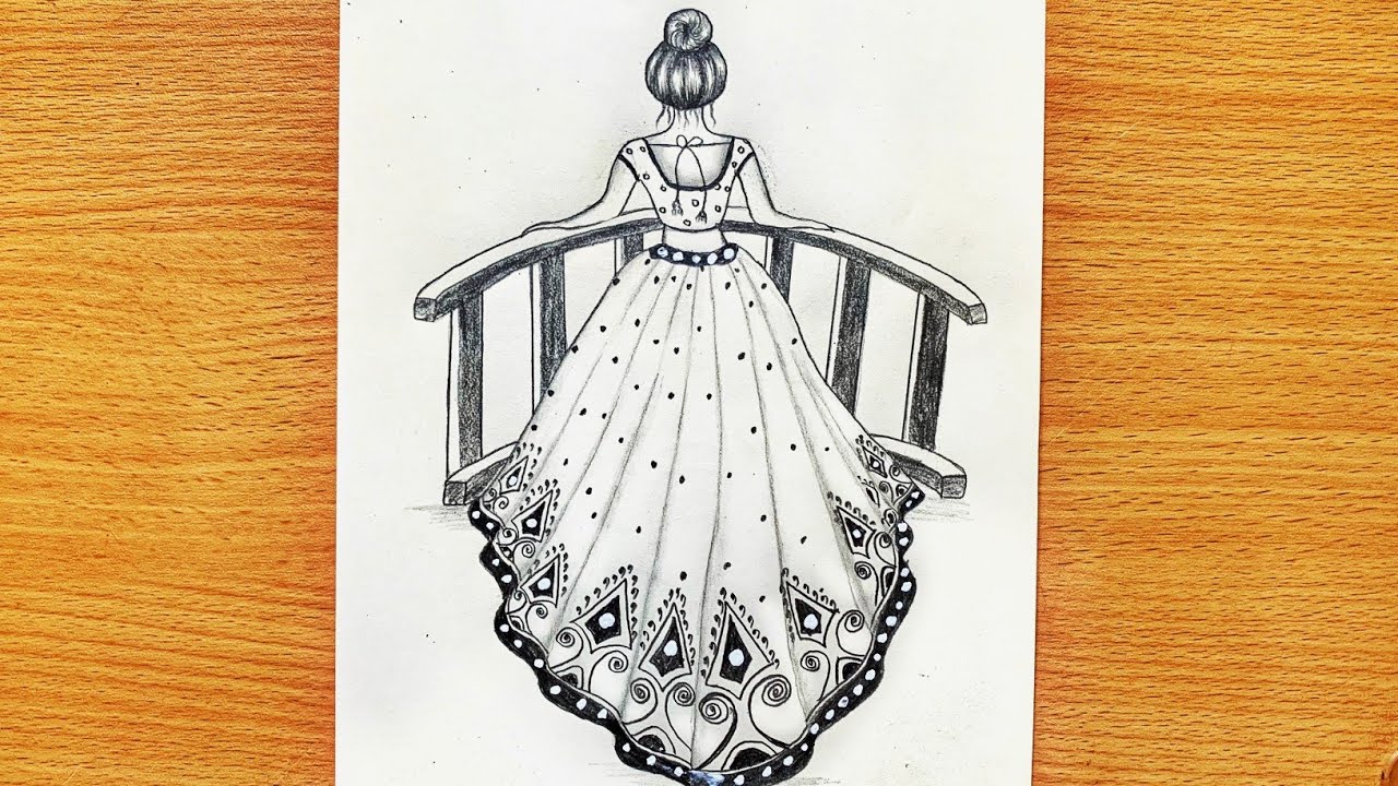 How to Draw A girl standing in the balcony - cute drawings / art for ...
