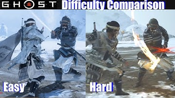 Ghost of Tsushima - Easy vs Hard Difficulty Comparison (Boss Duels)