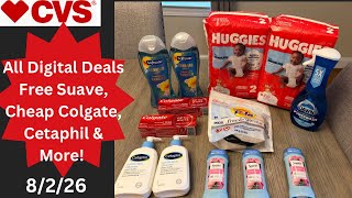CVS All Digital Deals - Free Suave, Cheap Cetaphil, Softsoap & More!  8/2/26 #cvsdeals