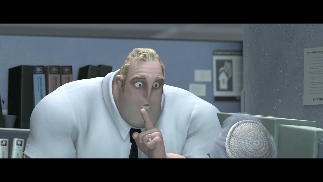 Bob Parr Tells Judge Claude Frollo To Shush 