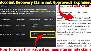 Your claim was not approved explained  | Account Recovery Claim Rejected Solution is Here